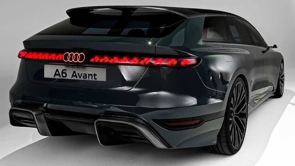 rear view close-up Audi A6 Avant 2025